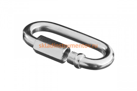 Карабин винтовой оцинкованный с муфтой 50 шт. (3 мм; ТФ5) Зубр 4-304535-03