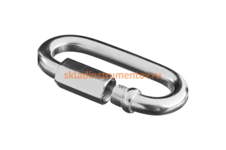 Карабин винтовой оцинкованный с муфтой 50 шт. (3 мм; ТФ5) Зубр 4-304535-03