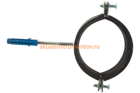 Трубный оцинкованный хомут Зубр с шурупом, 3 37854-83-95-1