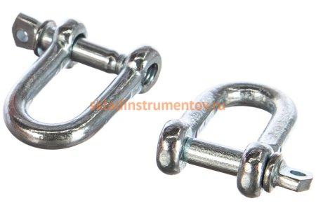 Такелажная скоба ЗУБР, 5мм, 2 шт, тип прямой, оцинкованная, 304516-05 Такелажная скоба ЗУБР, 5мм, 2 шт, тип прямой, оцинкованная, 304516-05