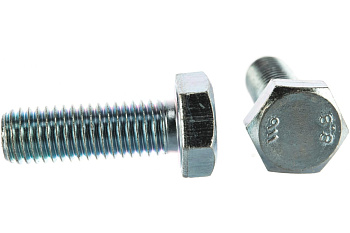 Болт с шестигранной головкой Зубр DIN 933, класс прочности 8.8, оцинкованный, M12x35 мм, ТФ6, 3 шт. 4-303076-12-035