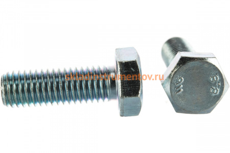 Болт с шестигранной головкой Зубр DIN 933, класс прочности 8.8, оцинкованный, M12x35 мм, ТФ6, 3 шт. 4-303076-12-035