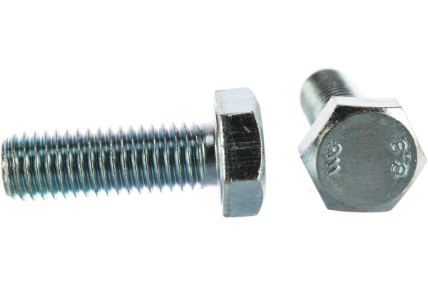Болт с шестигранной головкой Зубр DIN 933, класс прочности 8.8, оцинкованный, M12x35 мм, ТФ6, 3 шт. 4-303076-12-035