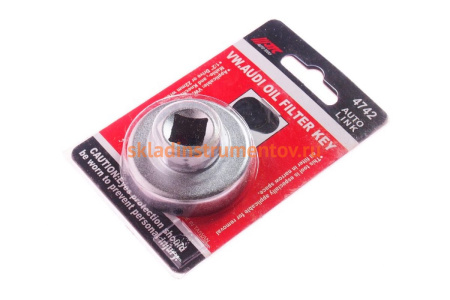 Съемник масляного фильтра 1/2" дизельные двигатели VW,AUDI, ключ 22мм, чашка JTC 4742