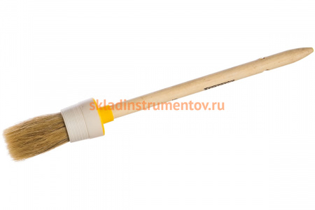 Кисть Стандарт (круглая, натуральная щетина, деревянная рукоятка) 30мм Biber 31182 тов-001911