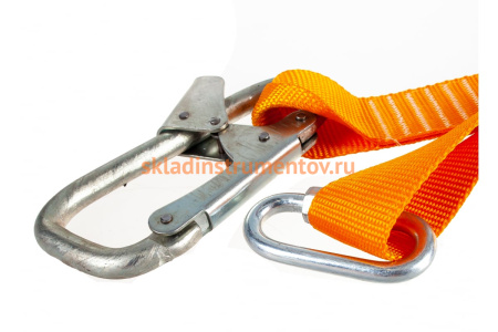 Строп из регулируемой ленты 2 м с монтажным и соединительным карабином ПРОГРЕСС СЕФЕТИ Строп Арег+Кс
