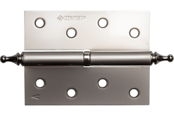 Дверная разъемная петля Зубр Эксперт 1 подшипник цвет матовая никель PN левая с крепежом 100x75x2.5 мм 2 шт. 37605-100-4L