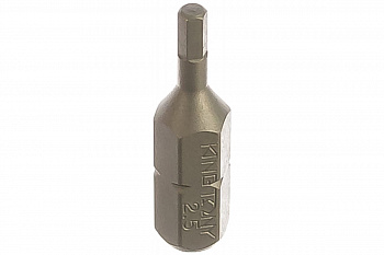 Вставка бита торцевая 1/4", HEX, 2,5 мм, L=25 мм KING TONY 102525H