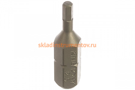 Вставка бита торцевая 1/4", HEX, 2,5 мм, L=25 мм KING TONY 102525H