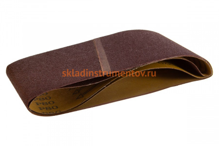 Лента бесконечная (3 шт; 100x610 мм; P80) для ленточных шлифовальных машин Biber 70373 тов-173662