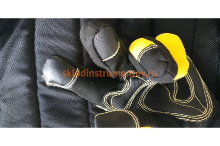 Перчатки антивибрационные Jeta Safety черно-желтые JAV01-VP-9/L