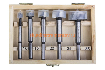 Набор сверл Форстнера по дереву Мастер (5 шт; 10-35 мм) Зубр 2994-H5_z01