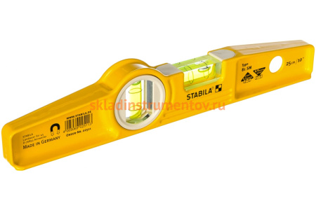Магнитный уровень STABILA тип 81SM, 25 см в чехле на пояс 02511