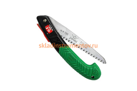 Пила складная с фиксатором прямое полотно SAMURAI FA-180-LH