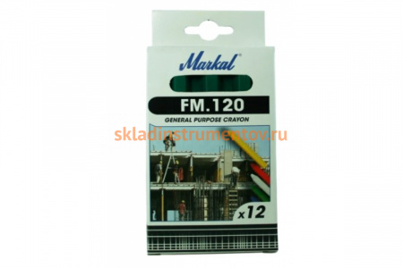 Восковой промышленный мелок Markal FM.120 универсальный, зелёный 44010500