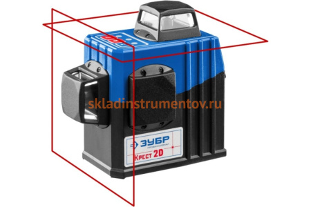 Линейный лазерный нивелир ЗУБР Крест-2D Профессионал 34907