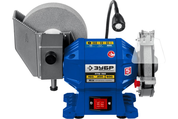 Заточной станок для мокрого и сухого шлифования ЗУБР d150/d200 мм, 500 Вт, ПТМ-150