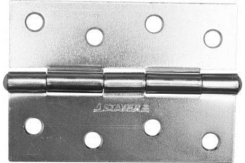 Дверная универсальная петля STAYER "MASTER" цвет белый цинк, 100мм 37611-100-1