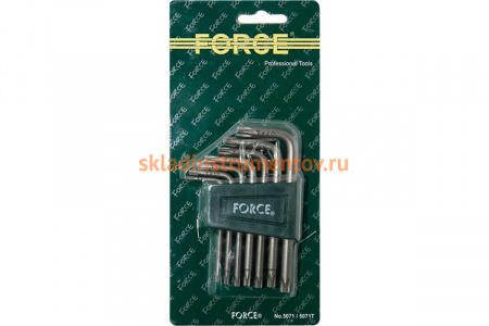 Набор Г-образных звездочек с отверстием Т10-Т40 7предметов FORCE 5071T