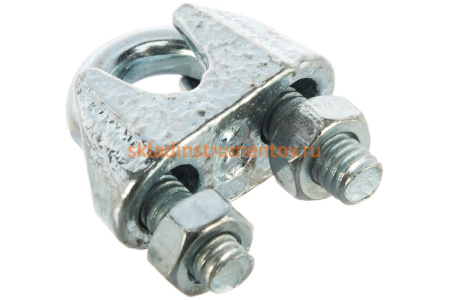 Зажим троса ЗУБР DIN 741, 8мм, 2 шт, оцинкованный, Профессионал 304416-08 Зажим троса ЗУБР DIN 741, 8мм, 2 шт, оцинкованный, Профессионал 304416-08