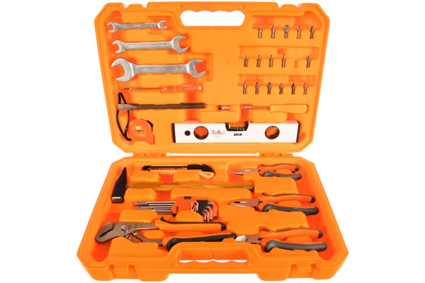 Набор инструментов Airline Домашний мастер 41 предмет + фонарь, пластиковый кейс AT-41-04