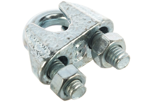 Зажим троса ЗУБР DIN 741, 8мм, 2 шт, оцинкованный, Профессионал 304416-08 Зажим троса ЗУБР DIN 741, 8мм, 2 шт, оцинкованный, Профессионал 304416-08