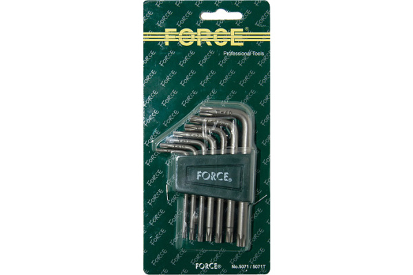 Набор Г-образных звездочек с отверстием Т10-Т40 7предметов FORCE 5071T