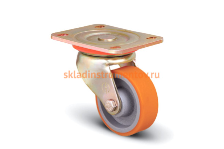 Колесо полиуретановое поворотное 100 мм MFK-TORG ED01-VBP-100