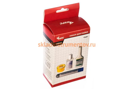Набор для пайки № 2 КУРС припой ПОС-61 с каниф. 10гр.; каниф.сосн. 20гр.; кислота паял. 30мл; флюс СКФ 30мл 60622 Набор для пайки № 2 КУРС припой ПОС-61 с каниф. 10гр.; каниф.сосн. 20гр.; кислота паял. 30мл; флюс СКФ 30мл 60622