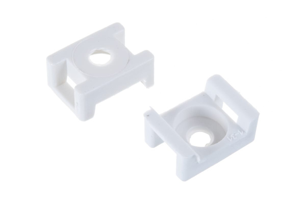 Усиленная площадка под хомут-стяжку Зубр ПХС-У, белая, 16x23 мм, 100 шт, нейлоновая 30920