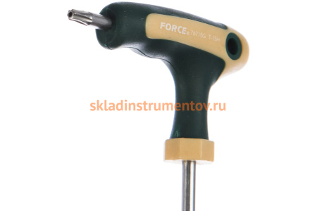 Г-образный ключ-торкс Т15 x15Н с ручкой FORCE 76715G