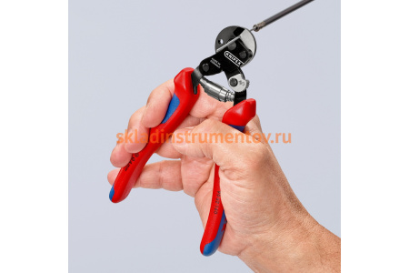 Тросорез KNIPEX рез: кабель 6 мм, особо прочный трос 1960 Нм L-160 мм KN-9562160SB