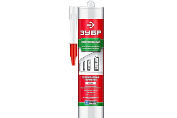 Силиконовый герметик ЗУБР 280 мл, нейтральный, белый 41237-0