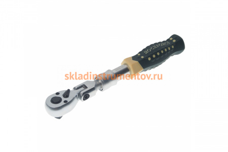 Трещотка реверсивная шарнирная телескопическая (240-310 мм, 3/8", 72 зуб) Rockforce RF-802323
