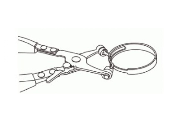 Клещи для самозажимных хомутов с загнутыми губками Дело Техники 45 гр 821003