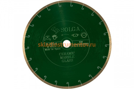 Диск алмазный сплошной (300х25,4 мм) CERAMICS MARBLE Solga Diamant 20000300