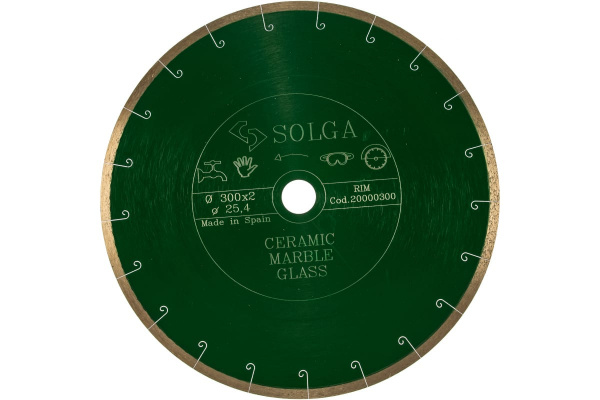 Диск алмазный сплошной (300х25,4 мм) CERAMICS MARBLE Solga Diamant 20000300