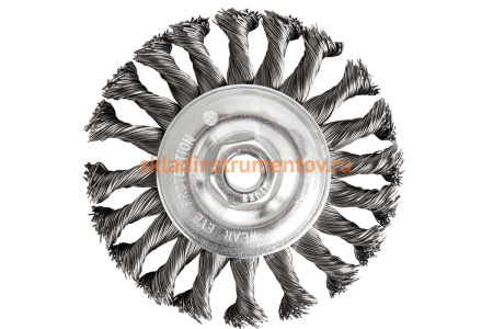 Кордщетка радиальная витая (115 мм; М14) ПРАКТИКА 242-625