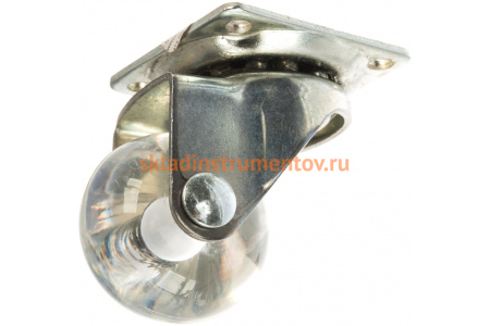 Колесная опора без тормоза, с площадкой для крепления JET 3020A D35мм прозрачный FF3020A.035TP99