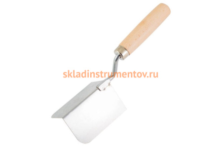 Мастерок для внешних углов из нержавеющей стали с рукояткой из бука, 100x60x60 мм РемоКолор 28-2-001