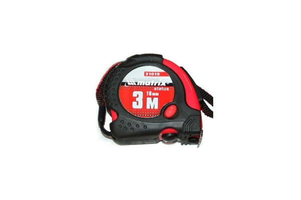 Рулетка 3 м х 16 мм MATRIX Status magnet fixation 31019