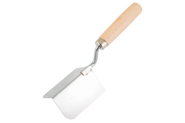 Мастерок для внешних углов из нержавеющей стали с рукояткой из бука, 100x60x60 мм РемоКолор 28-2-001