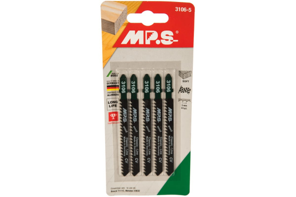 Пилки T111C (100х75х3.0 мм; 5 шт.) по древесине, пластмассе MPS 3106