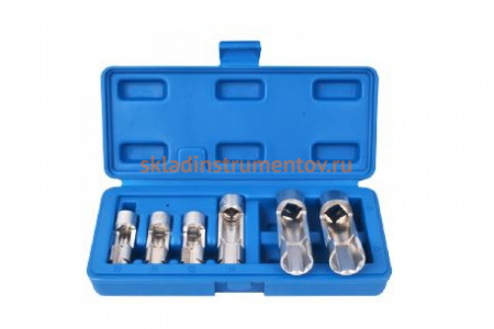 Набор головок разрезных в кейсе (6 шт; 3/8 1/2) ROCKFORCE RF-4011056