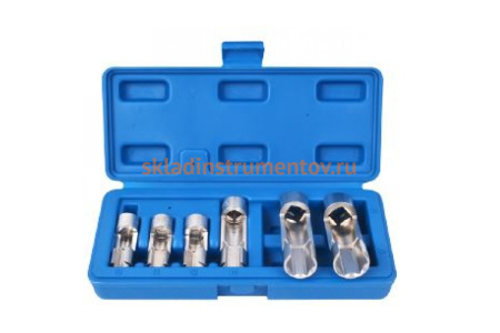 Набор головок разрезных в кейсе (6 шт; 3/8 1/2) ROCKFORCE RF-4011056
