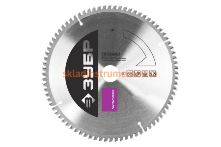 Диск пильный ПРОФИ Мультирез по алюминию, ламинату, пластику, ДСП (200х30 мм; 60Т) Зубр 36853-200-30-60