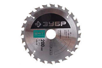 Диск пильный ПРОФИ Быстрый рез по дереву (200х32 мм; 24Т) Зубр 36850-200-32-24