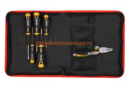 Набор отверток Felo Ergonic SL, PH, PZ с плоскогубцами 180 мм, в сумке 40096604
