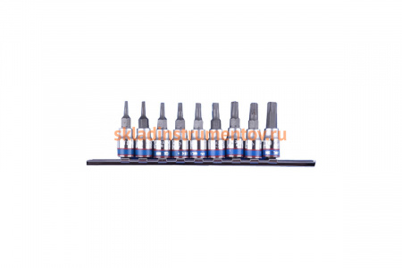 Набор торцевых насадок 1/4", TORX, Т8-Т40 мм, L=37 мм, 9 предметов KING TONY 2109PR