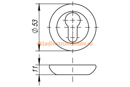 Накладка под цилиндр AJAX ET JR CF-17 кофе 43399